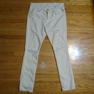 ❤️H&M Super Skinny Creme Distress Jean 31❤️